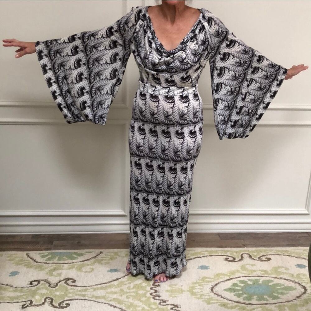 Anthropologie Leifsdottir Black Python Kimono Sle… - image 2